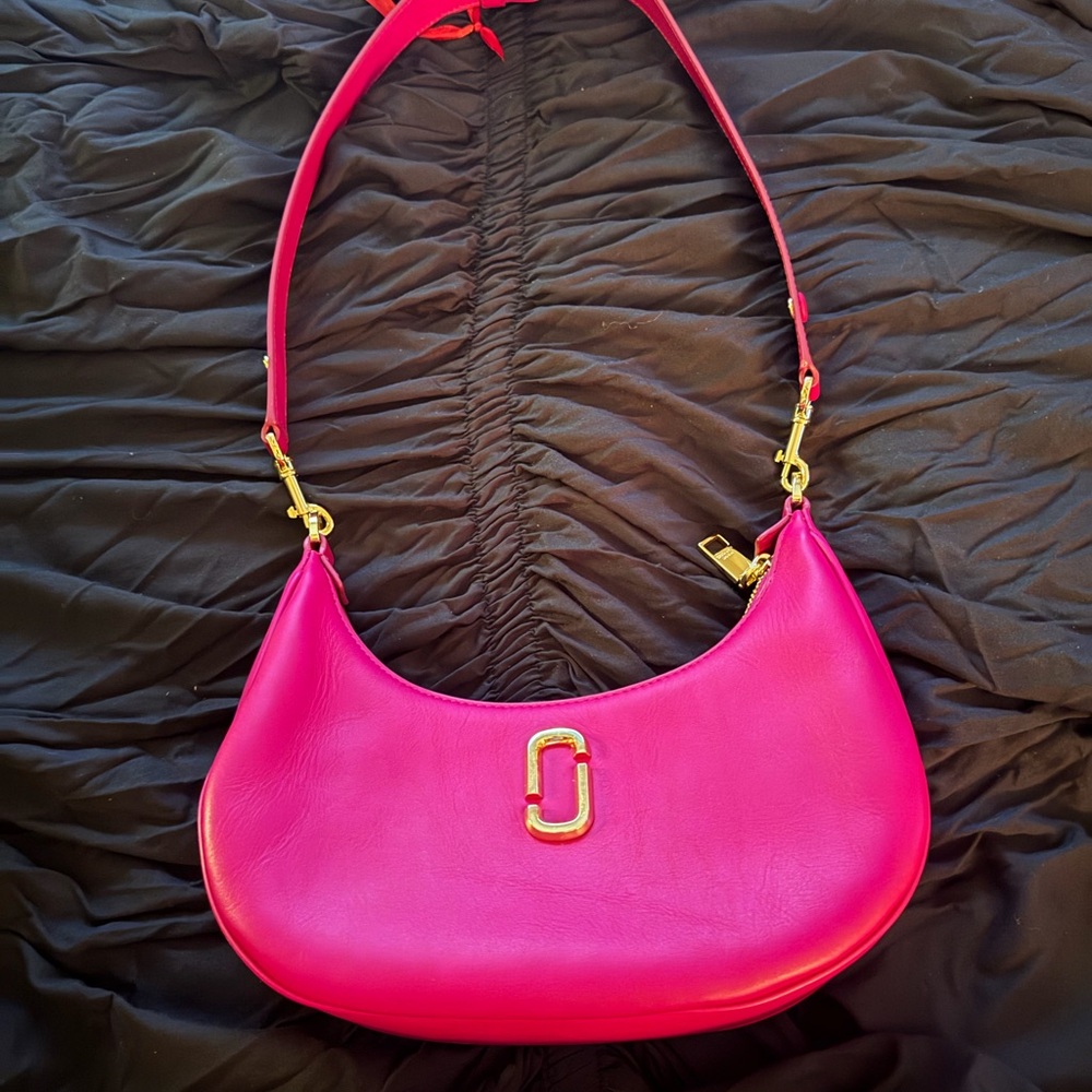 Marc Jacobs Hot Pink Shoulder Bag with Gold Hardware